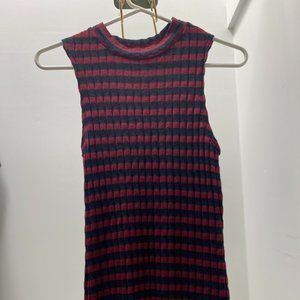 Sleeveless Bodycon Turtleneck Top